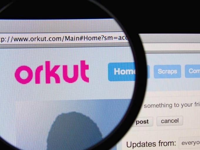 Home da rede social Orkut